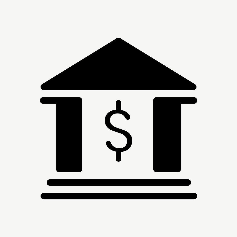 Bank flat icon vector financial symbol