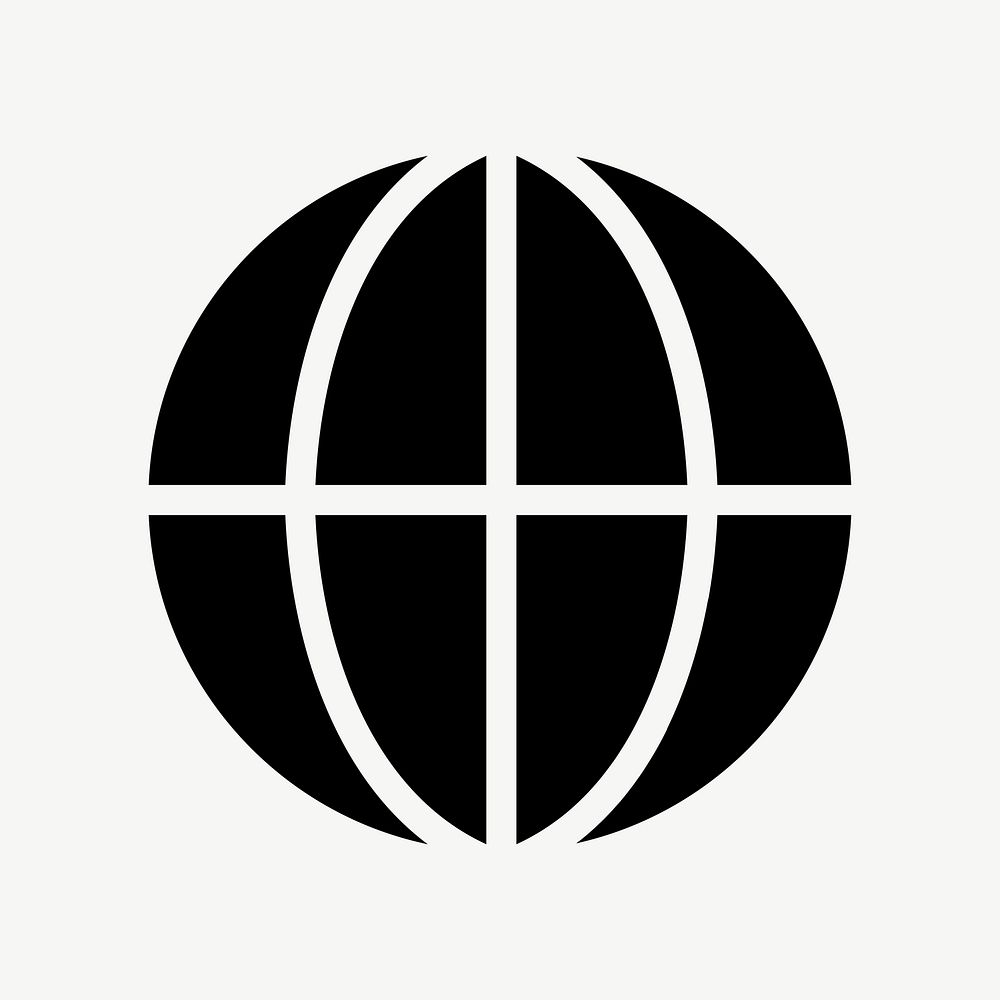 Globe icon vector internet symbol