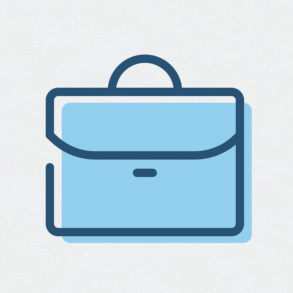 Business bag vector icon in brown