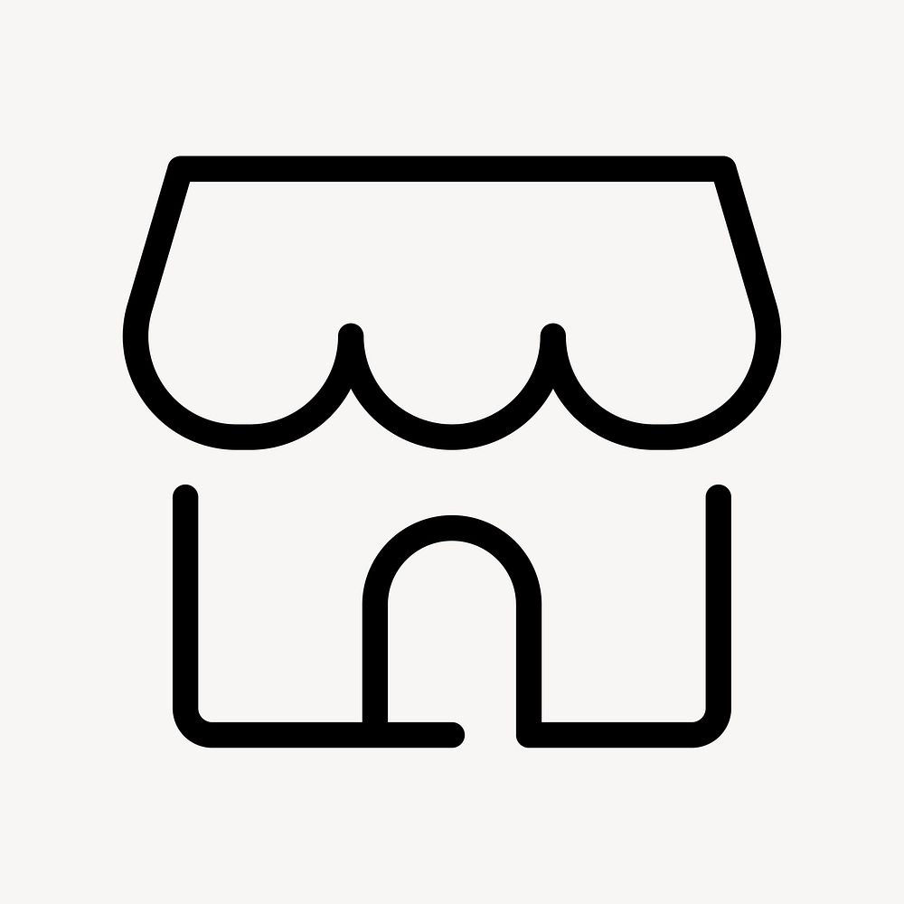Shop icon psd online store minimal line symbol