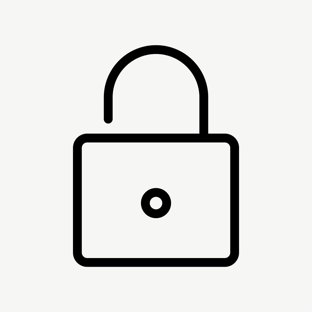 Lock icon security symbol vector