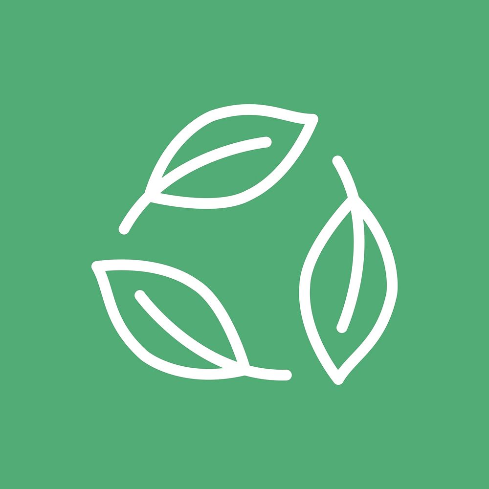 Recycling icon vector earth day symbol in simple line