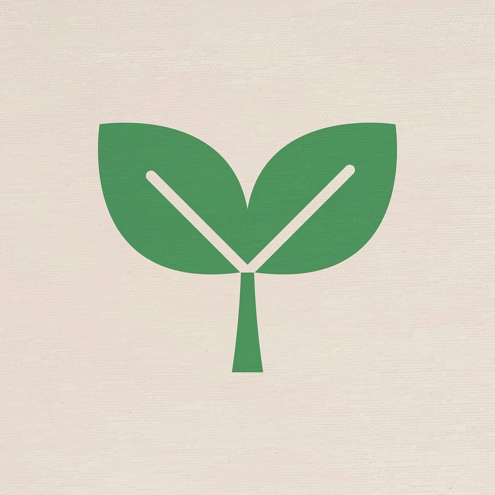 Leaf environment icon vector in flat design illustration