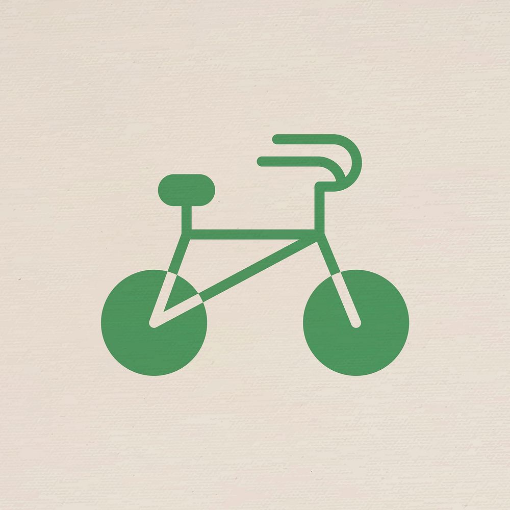 Bicycle icon psd for business in flat graphic
