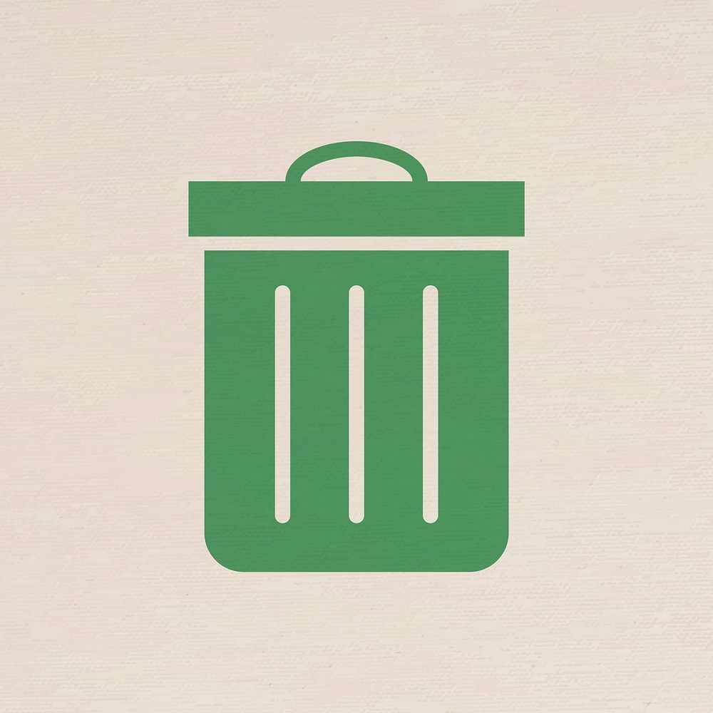 Trash can icon vector for business in flat graphic