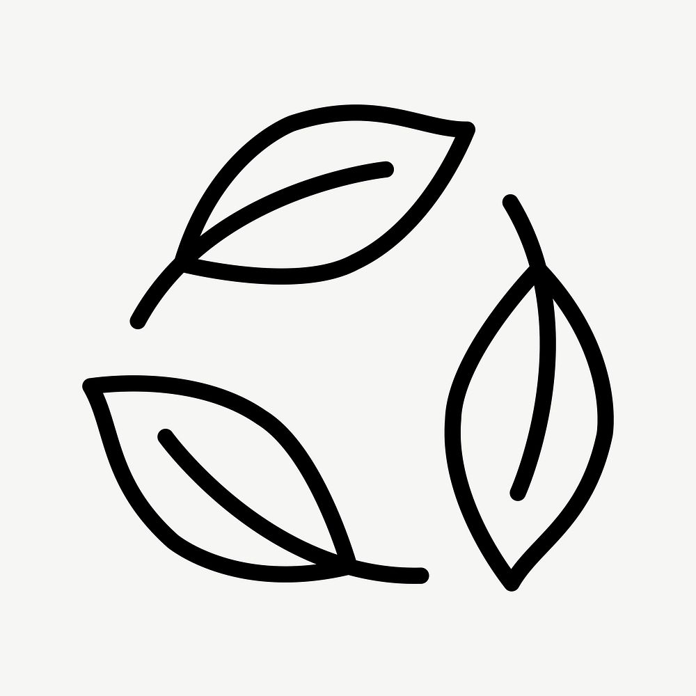 Recycling icon vector earth day symbol in simple line