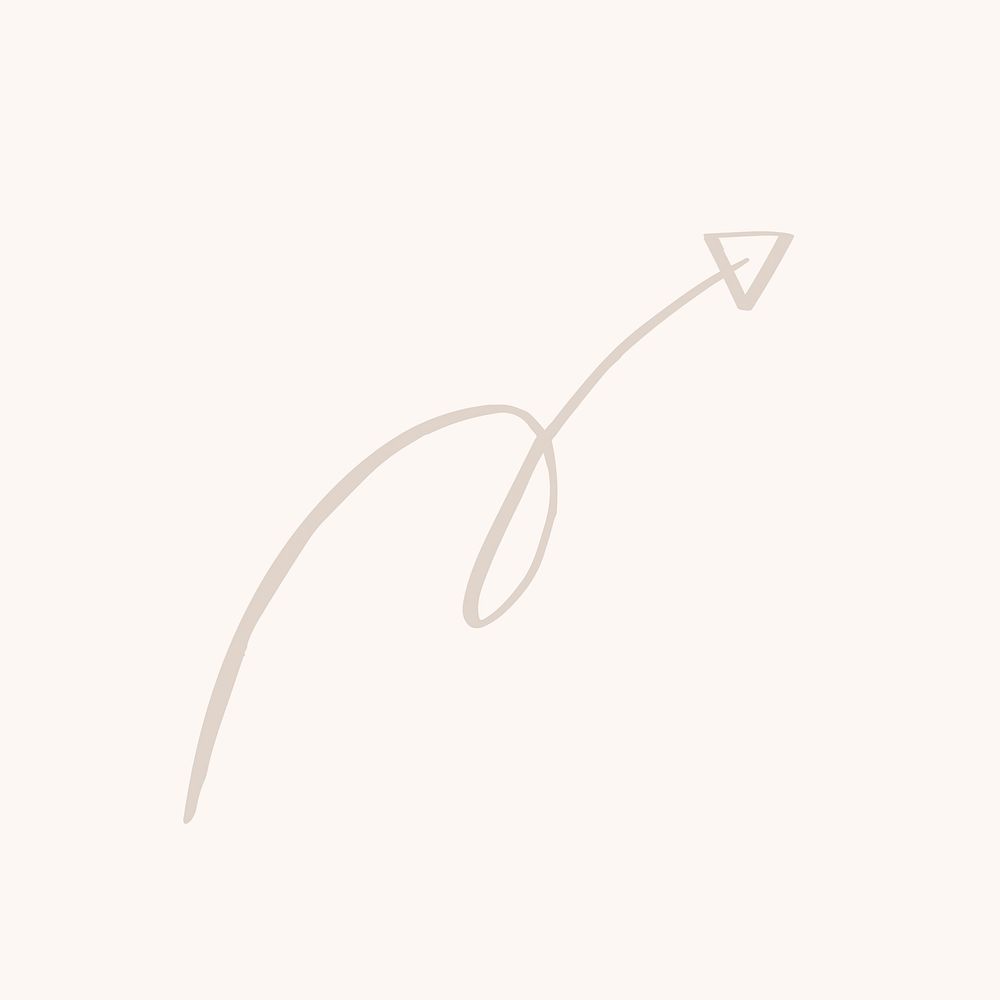 Gray doodle reverse arrow vector