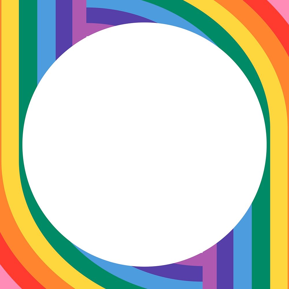 Rainbow frame vector for LGBTQ pride month