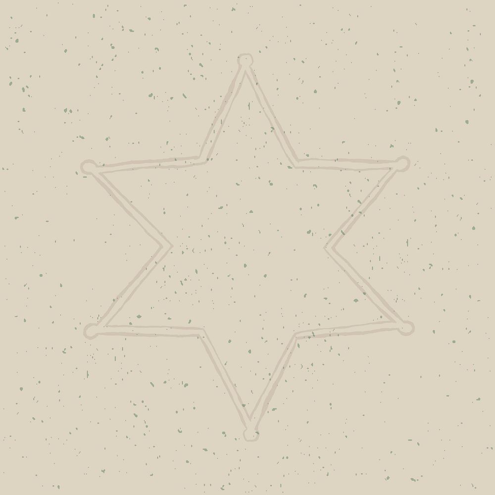Vintage vector background with sheriff star badge in wild west theme