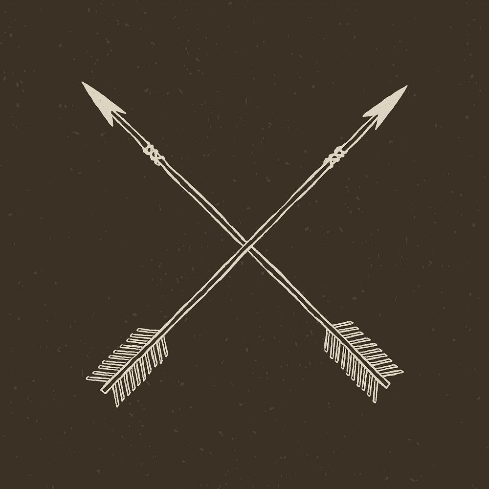 Crossed arrow logo vector logo on dark gray background