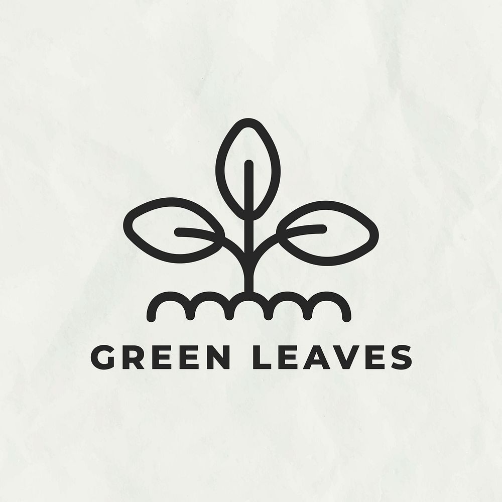 Line tree logo template vector for branding with text