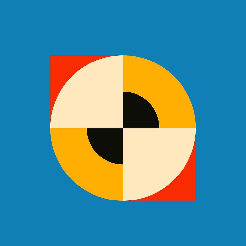 Bauhaus inspired shape vector flat design