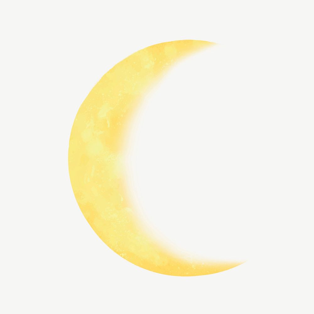 Yellow half moon illustration vector