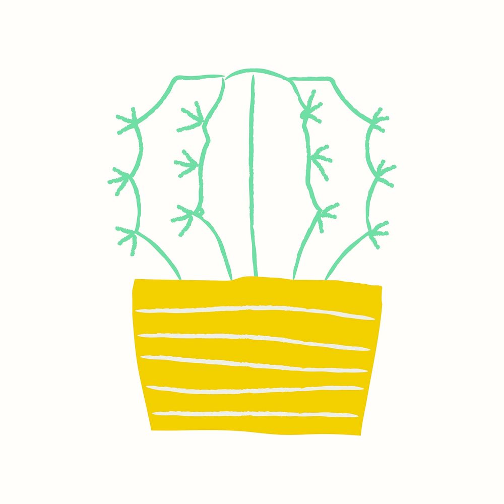 Golden barrel cactus vector element