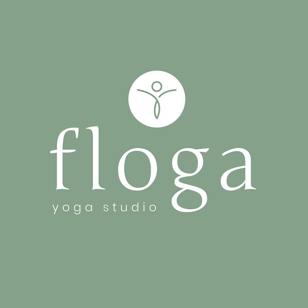 Yoga logo template editable design