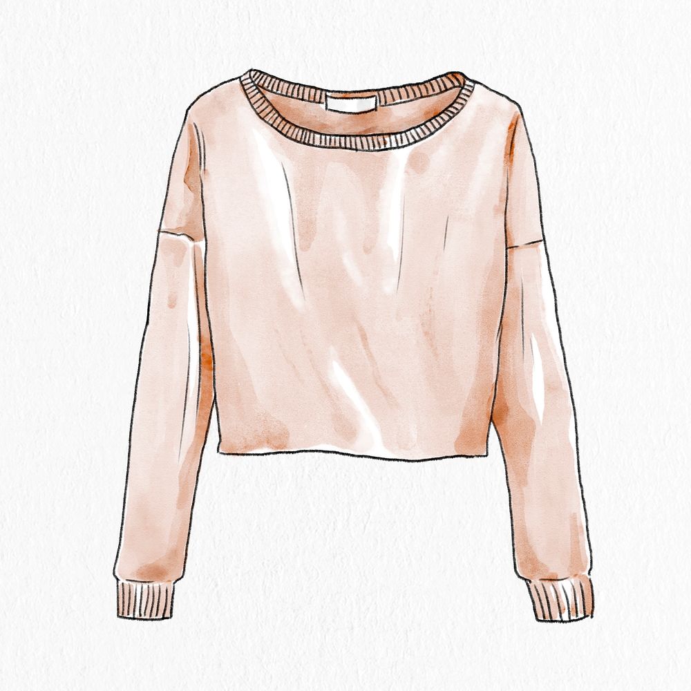 Women's sweater hand drawn fashion element