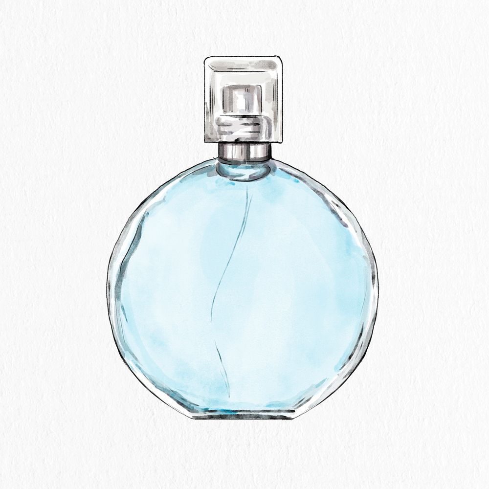 Hand drawn women's perfume bottle