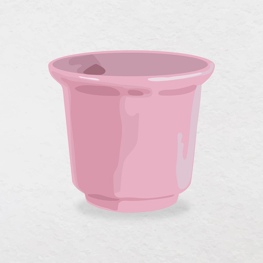 Ceramic plant pot vector illustration