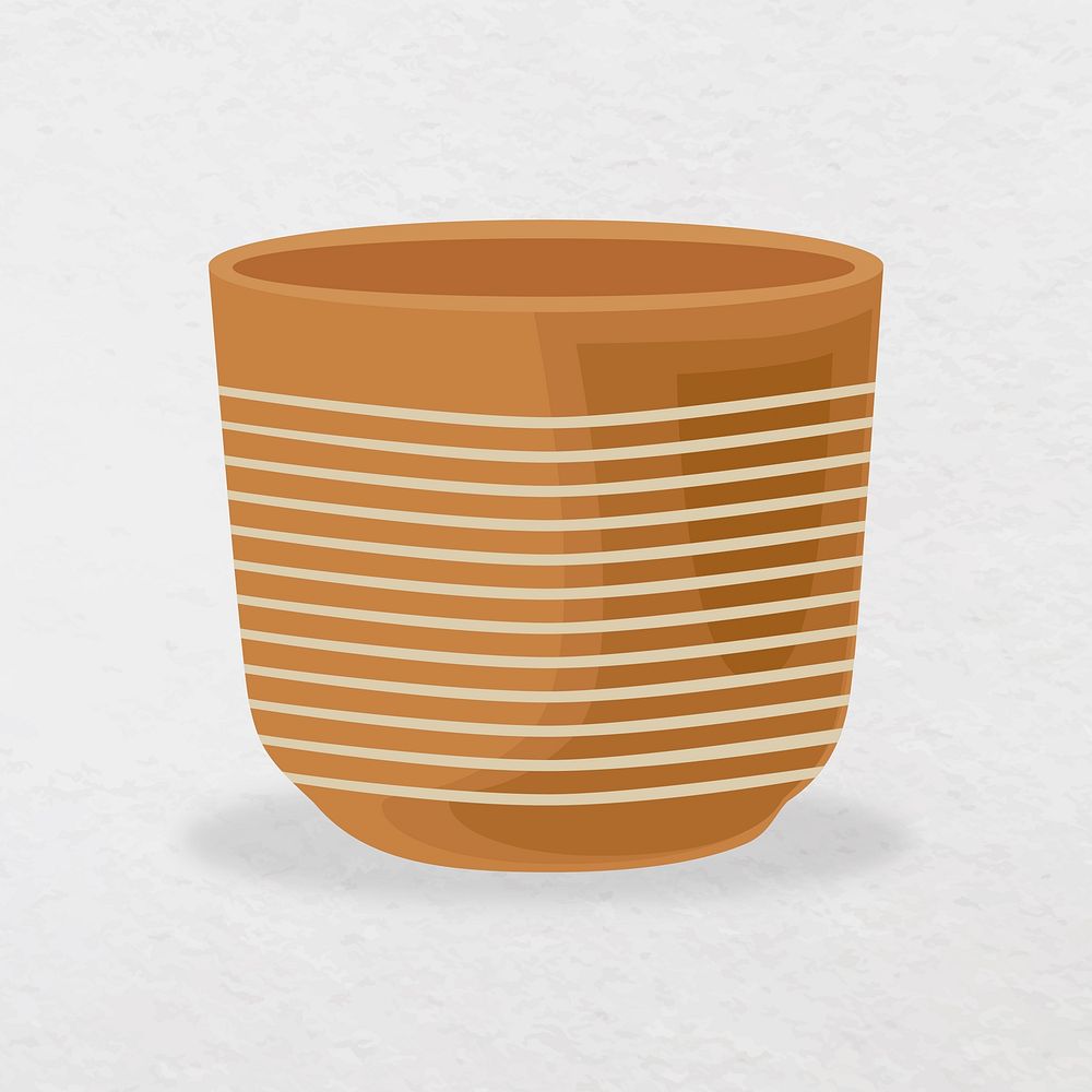 Modern plant pot vector illustration