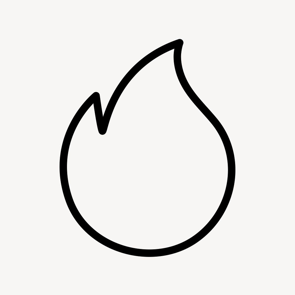 Fire web outline icon for popular downloads