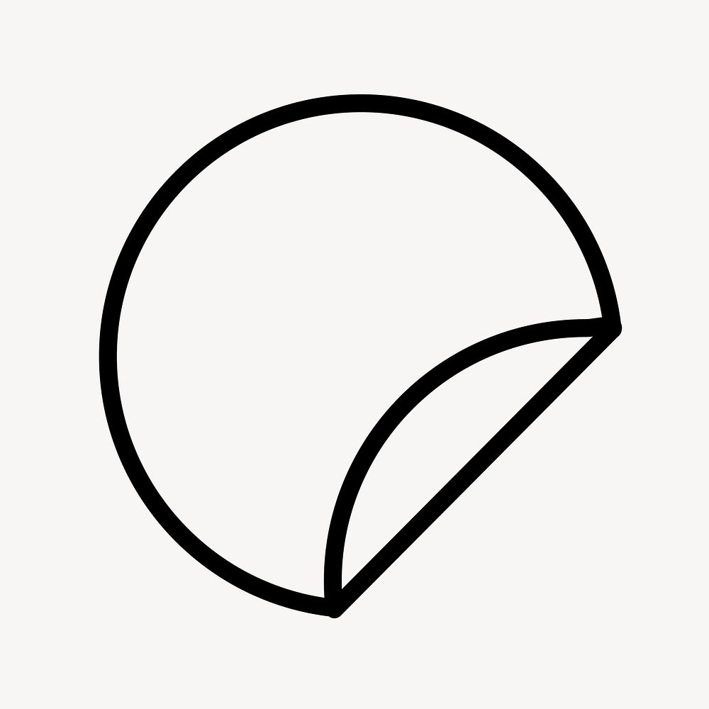Sticker web UI icon in simple style