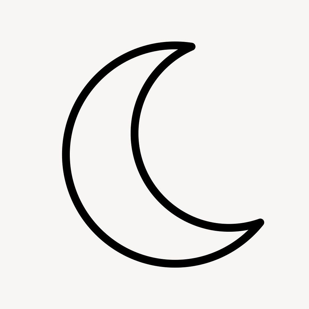 Moon web UI icon vector do not disturb mode