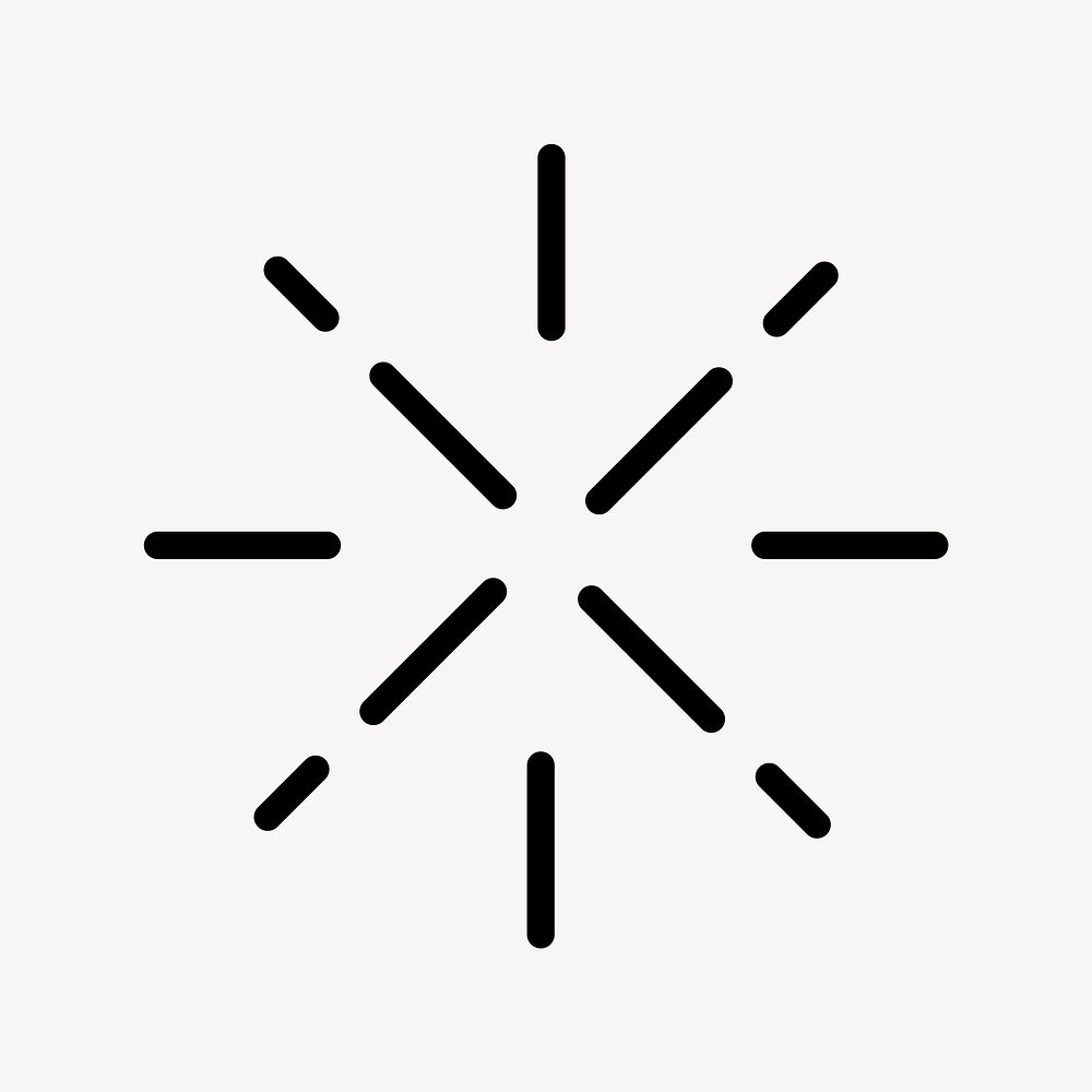 Burst web UI icon vector in outline style