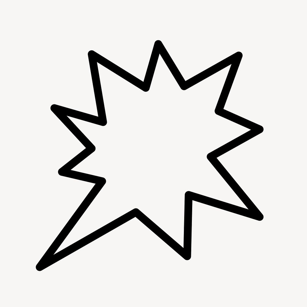 Boom web UI icon vector in outline style