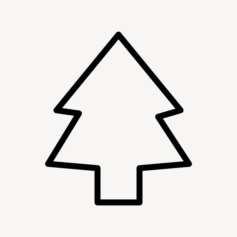 Christmas tree environment icon vector in for website outline style