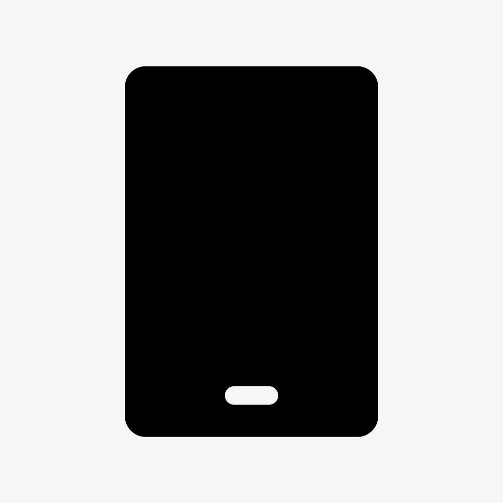 Tablet app icon vector for social media in solid style