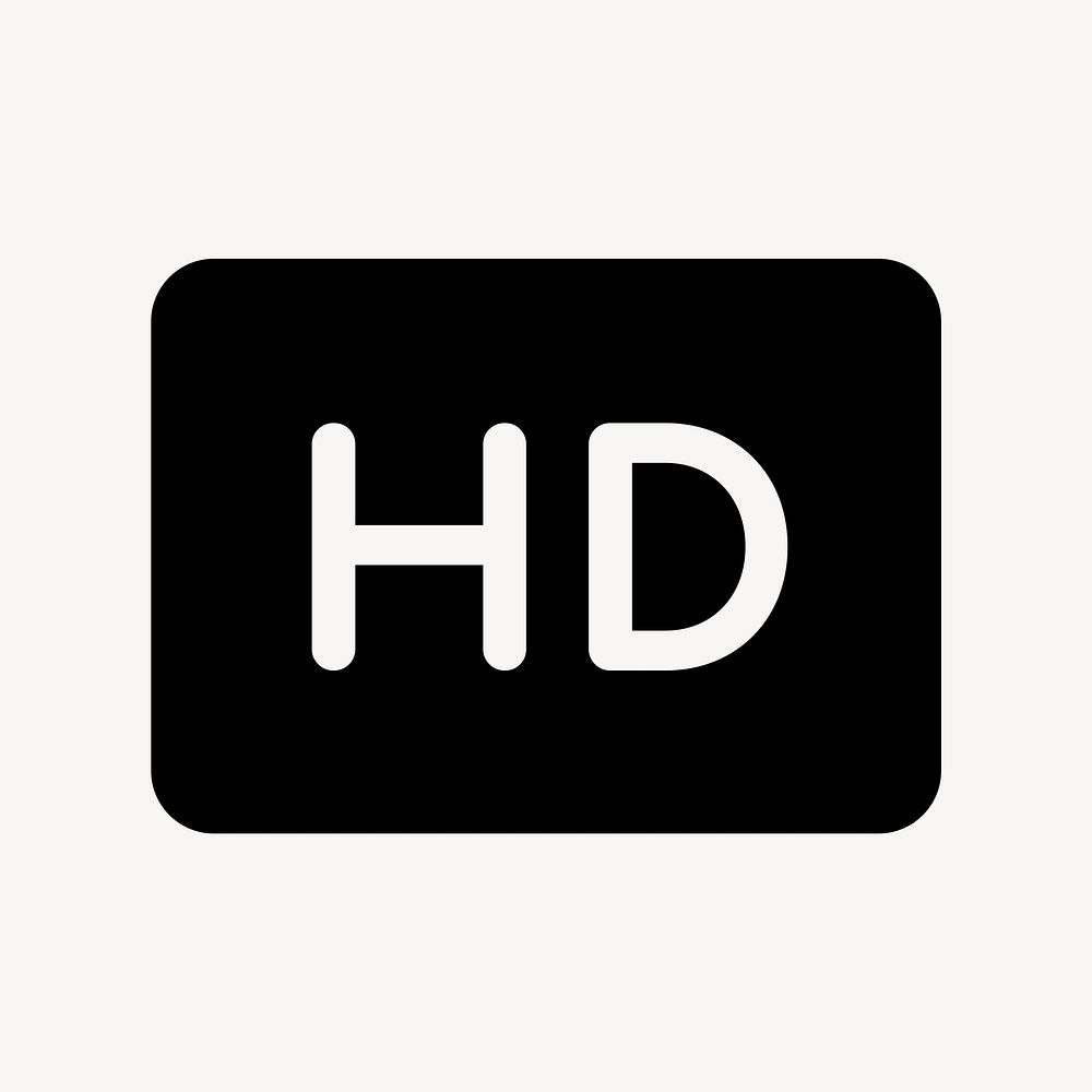 HD icon high definition vector for web UI in solid style