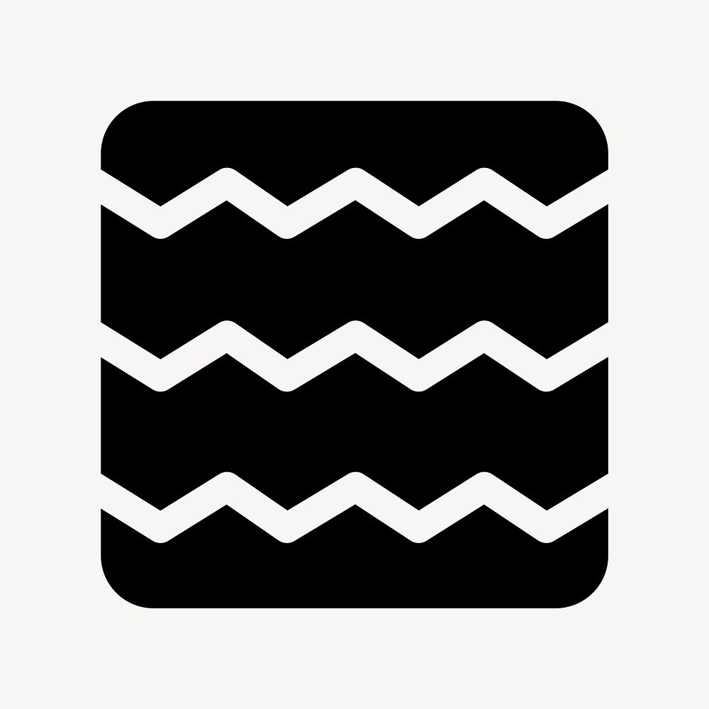Zigzag line icon vector in solid style
