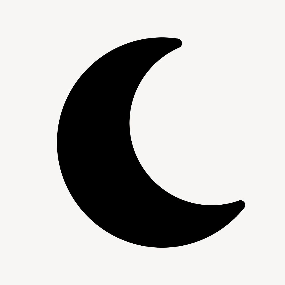 Moon web UI icon vector do not disturb mode