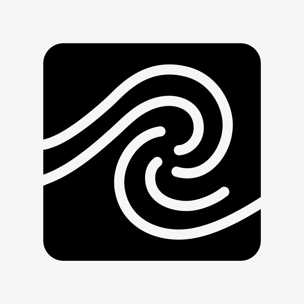 Wave web UI iconvector in flat style