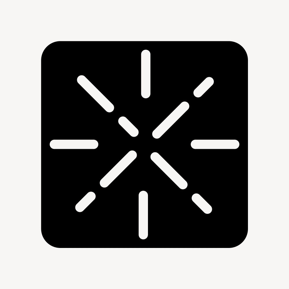 Burst web UI icon vector in flat style