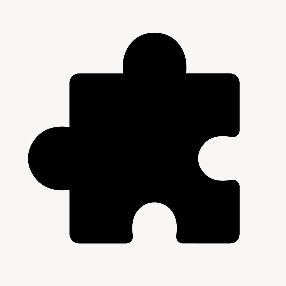 Puzzle solid web icon vector game symbol