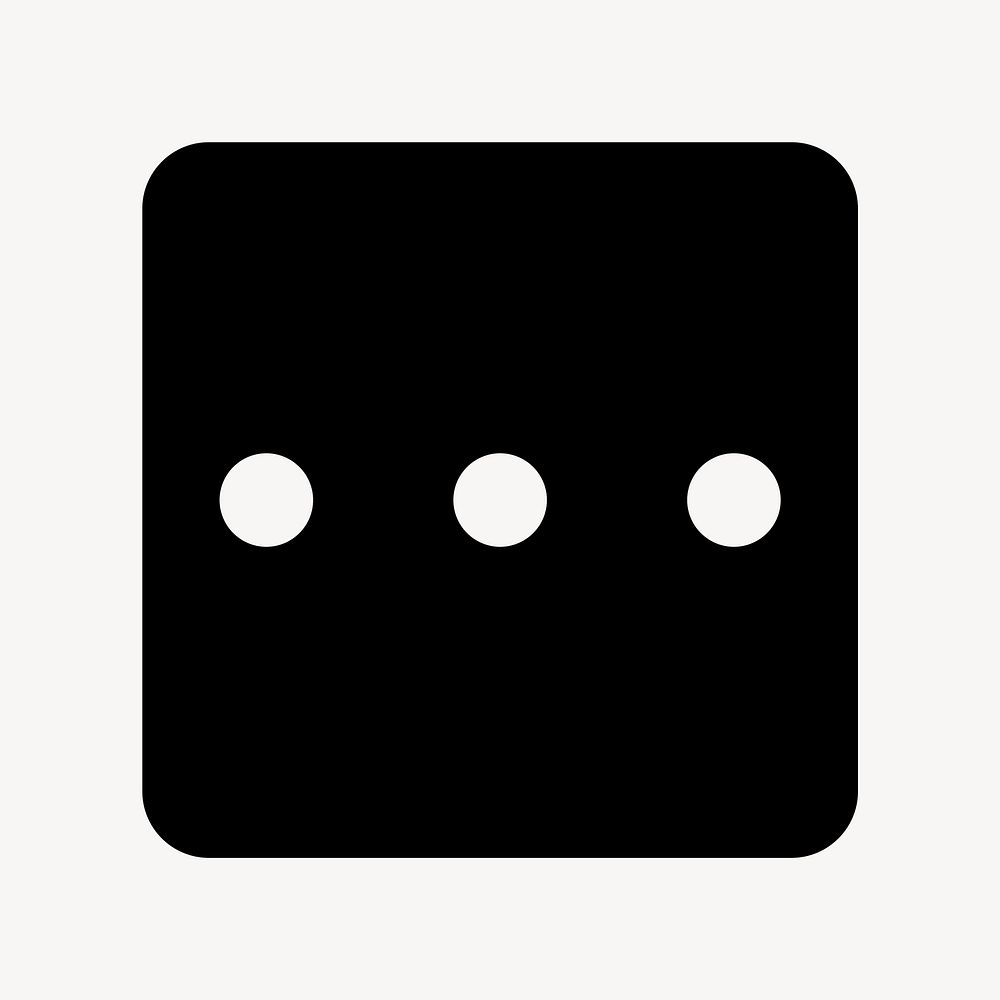 3 Dots loading web icon vector in flat style