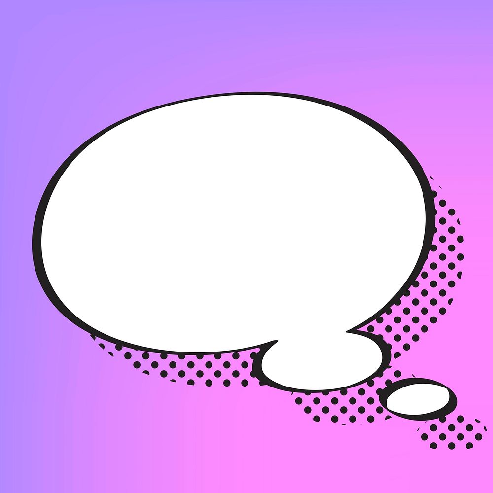 Thought bubble vector in halftone style