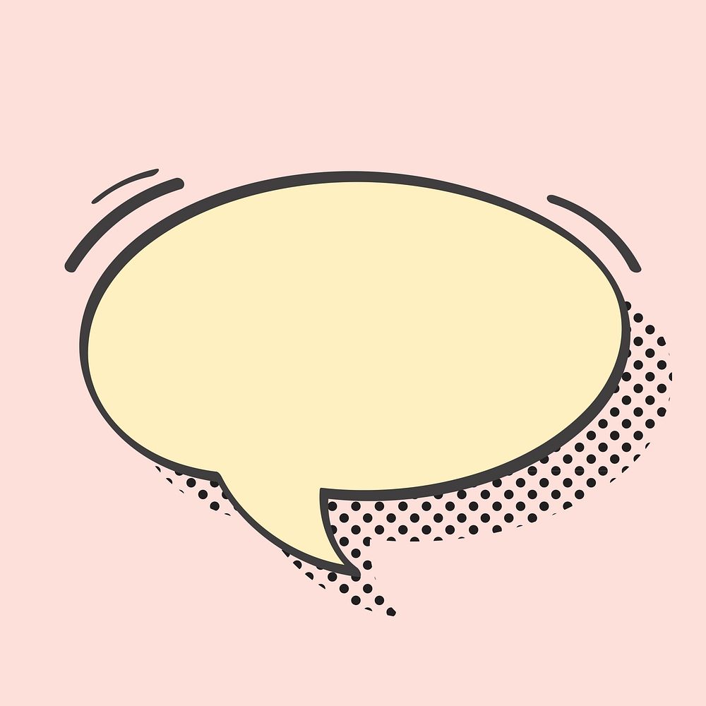 Speech bubble vector in pop art style