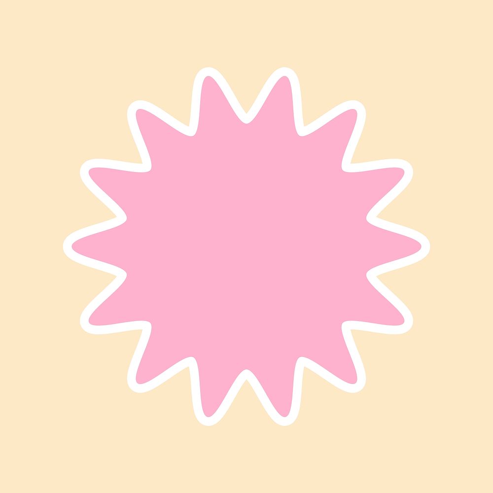Badge sticker vector pink label illustration