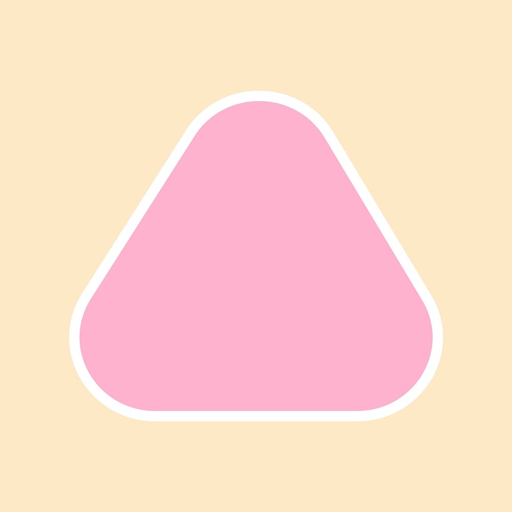 Badge sticker vector pink triangle label illustration