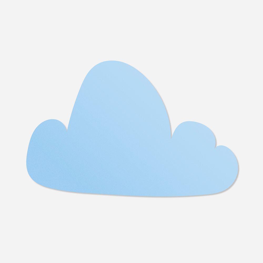 Cute cloud sticker, printable weather clipart vector