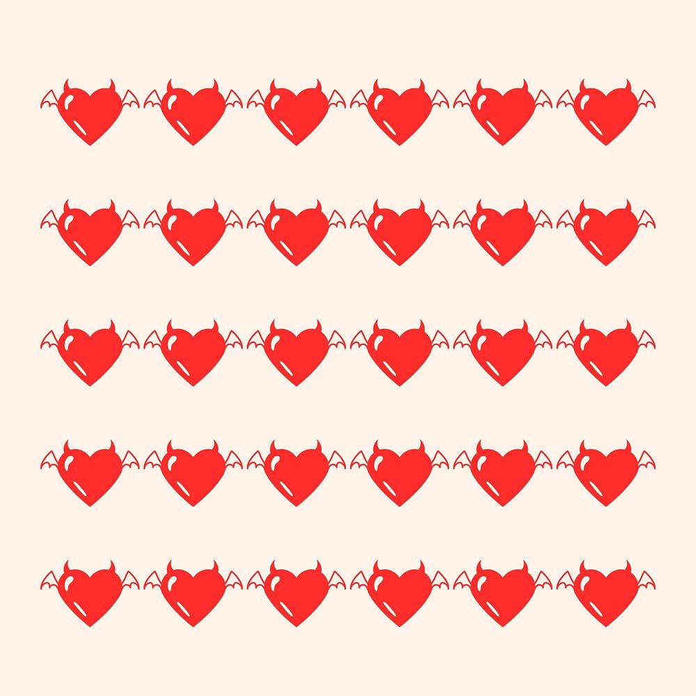 Evil heart pattern illustrator brush vector add-on set