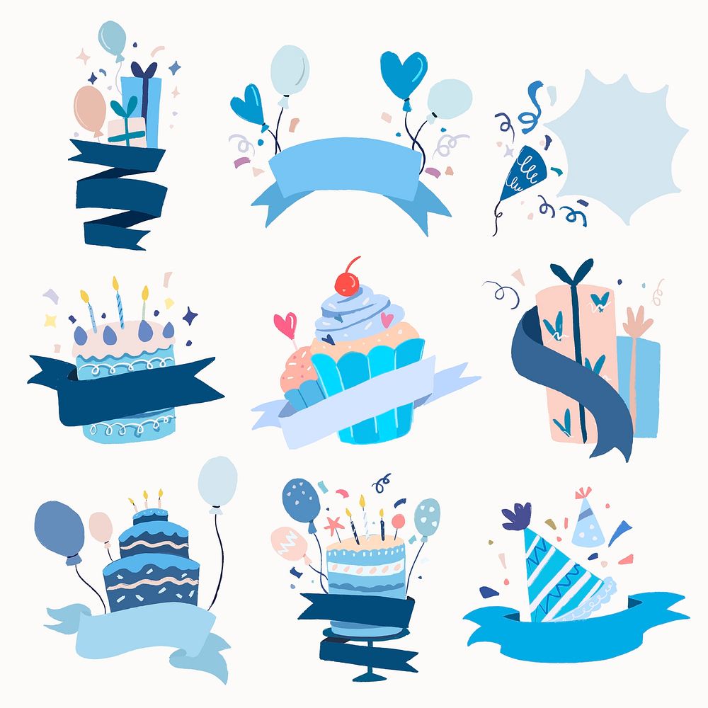 Celebration party, celebration illustration vector set