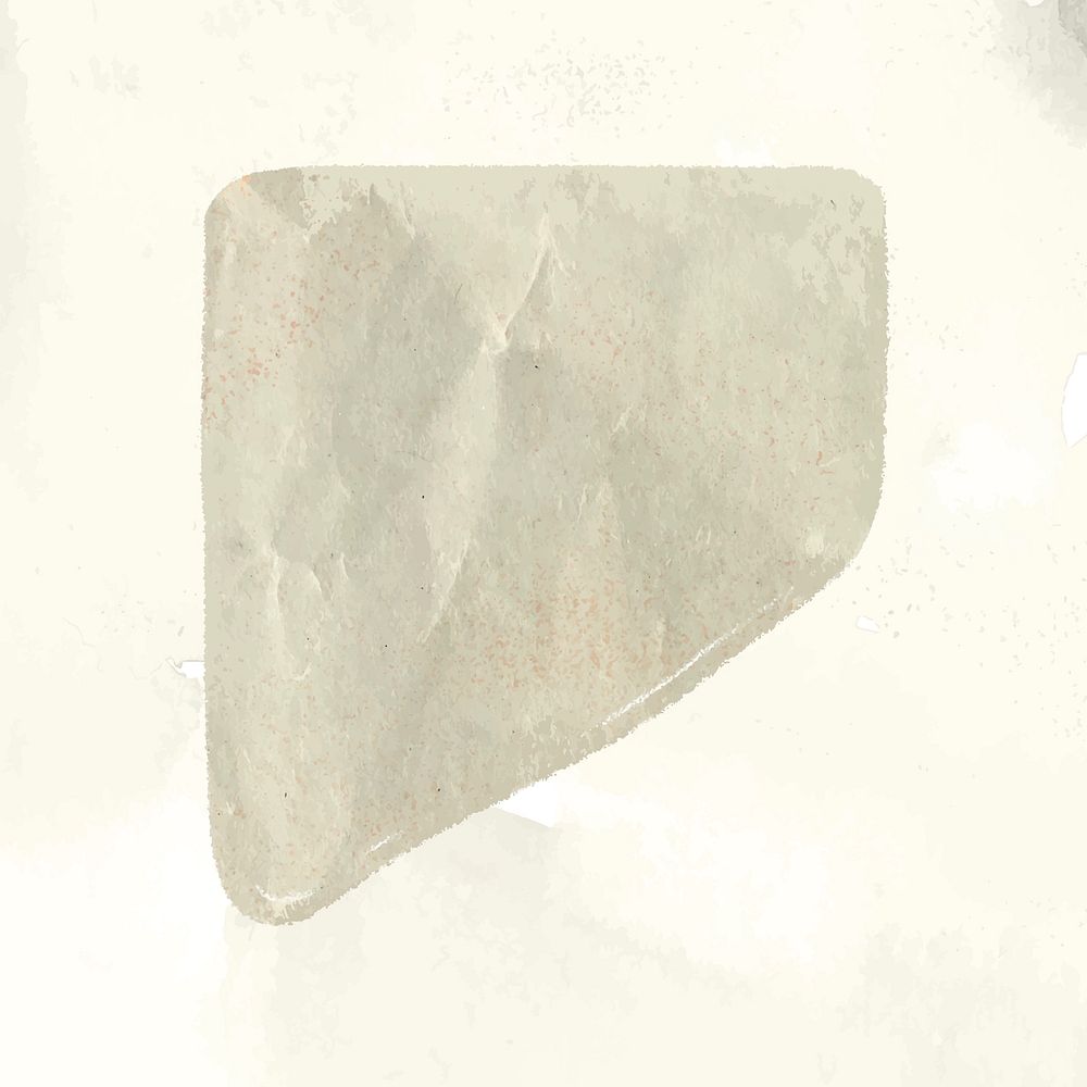 Beige shape collage element, abstract paper textured in earth tone vector