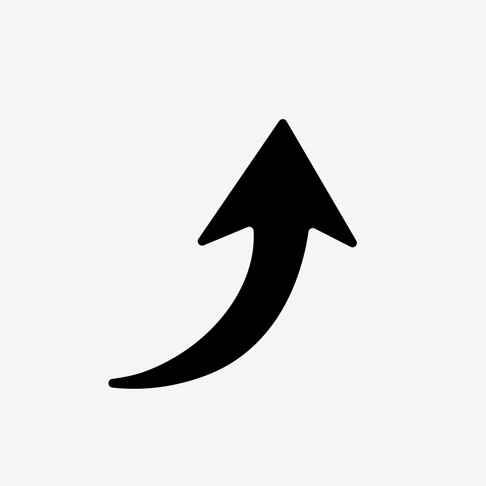 Dash arrow icon, sticker, direction symbol vector in black and white