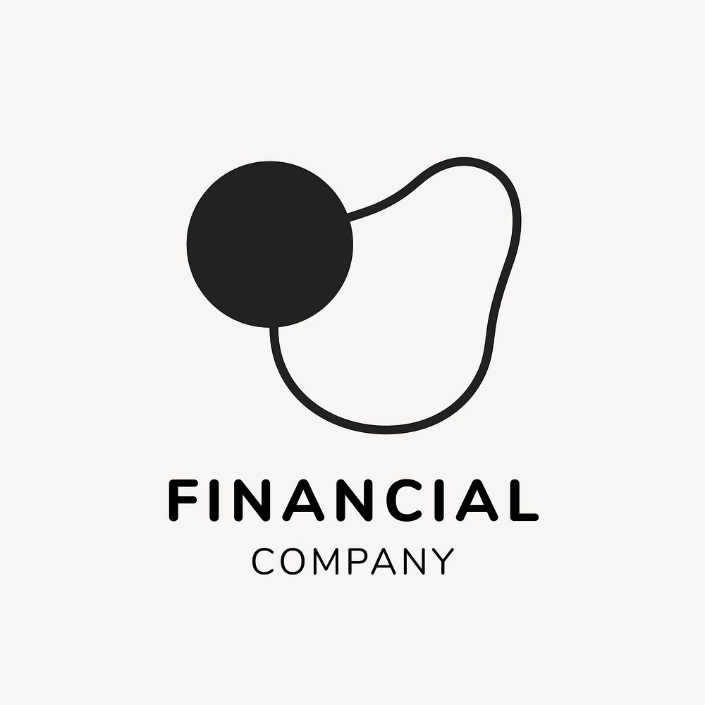 Financial logo, business template for branding design vector