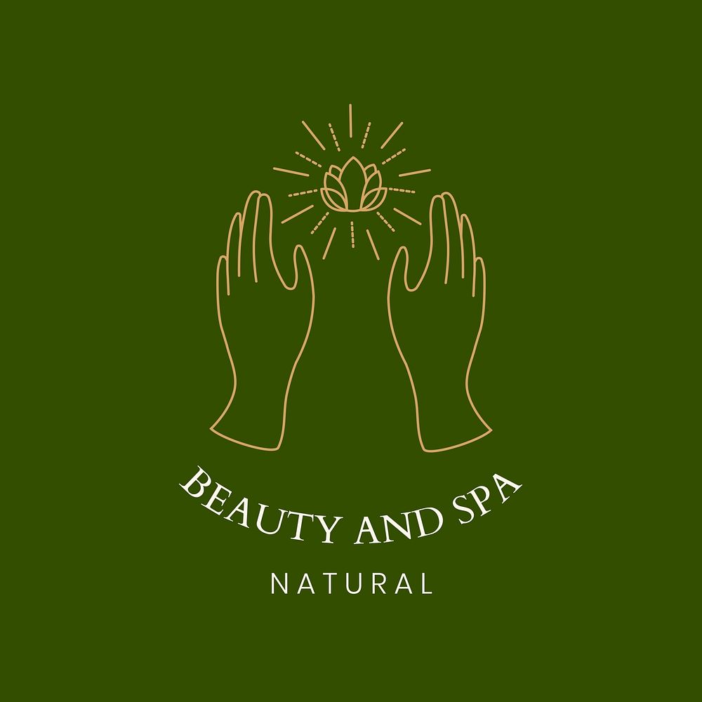 Beauty & spa logo template, for health & wellness branding vector