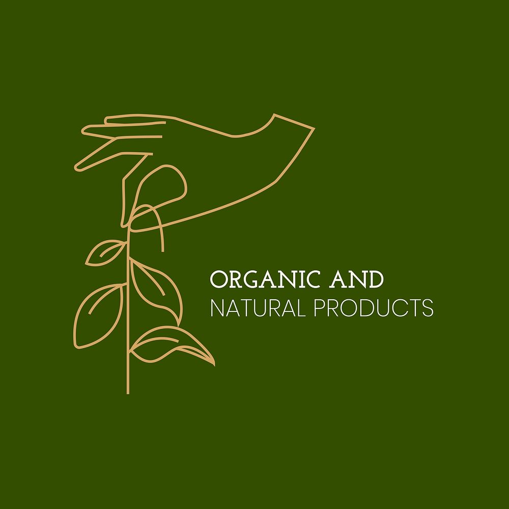 Aesthetic organic logo template design, for health & wellness branding vector