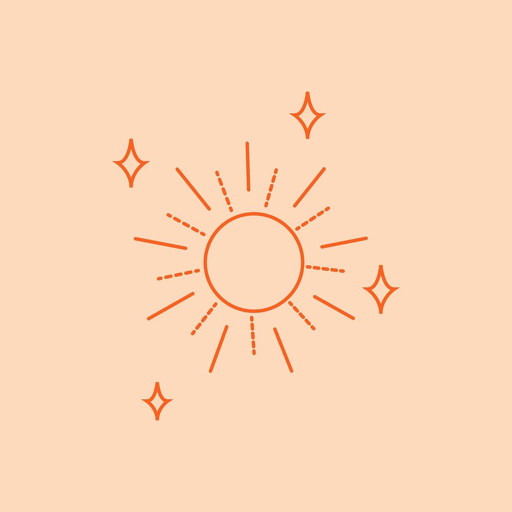 Cute sun sticker design element vector